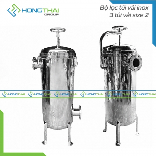 Bộ lọc inox 3 túi vải size 2