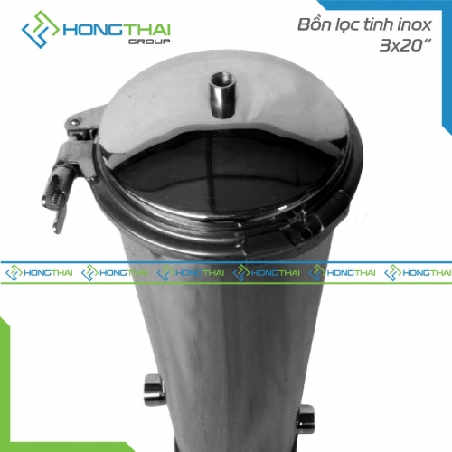 Bồn Lọc Tinh Inox - 3 Lõi - 20