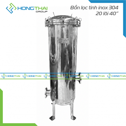 Bồn lọc tinh inox 304 - 20 lõi 40