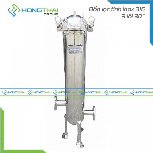 Bồn lọc tinh inox 316L - 3 lõi 30