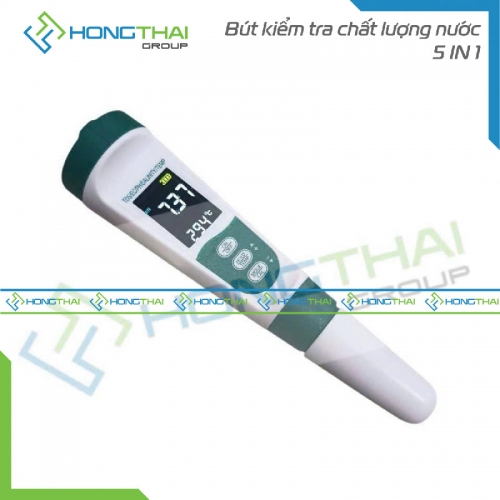 Bút kiểm tra chất lượng nước 5 IN 1, Đo độ mặn/pH/TDS/EC/nhiệt độ