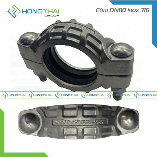 Cùm DN80 inox 316