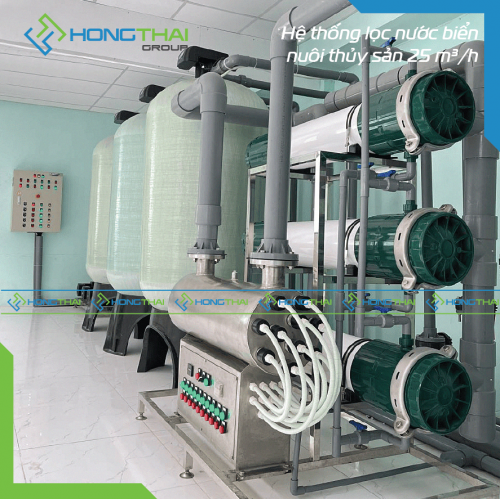 Hệ thống lọc nước biển nuôi thủy sản 25 m3/h
