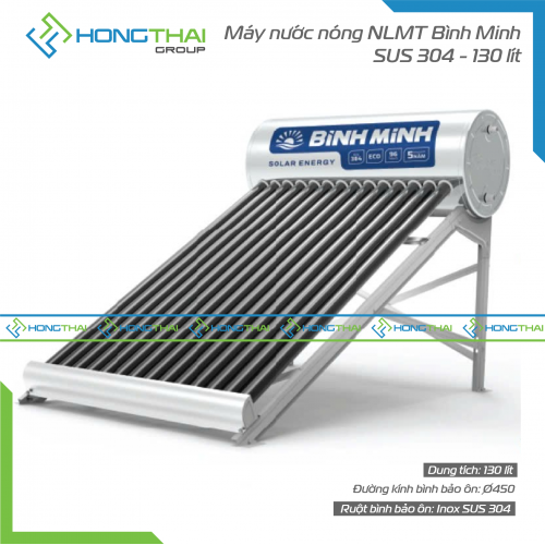 Máy nước nóng năng lượng mặt trời 130 lít - Bình Minh
