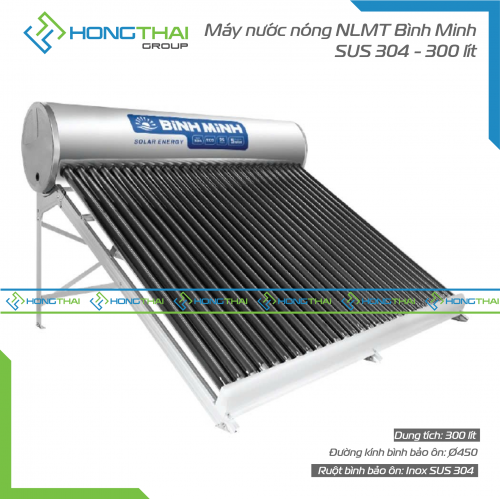  Máy nước nóng năng lượng mặt trời 300 lít - Bình Minh